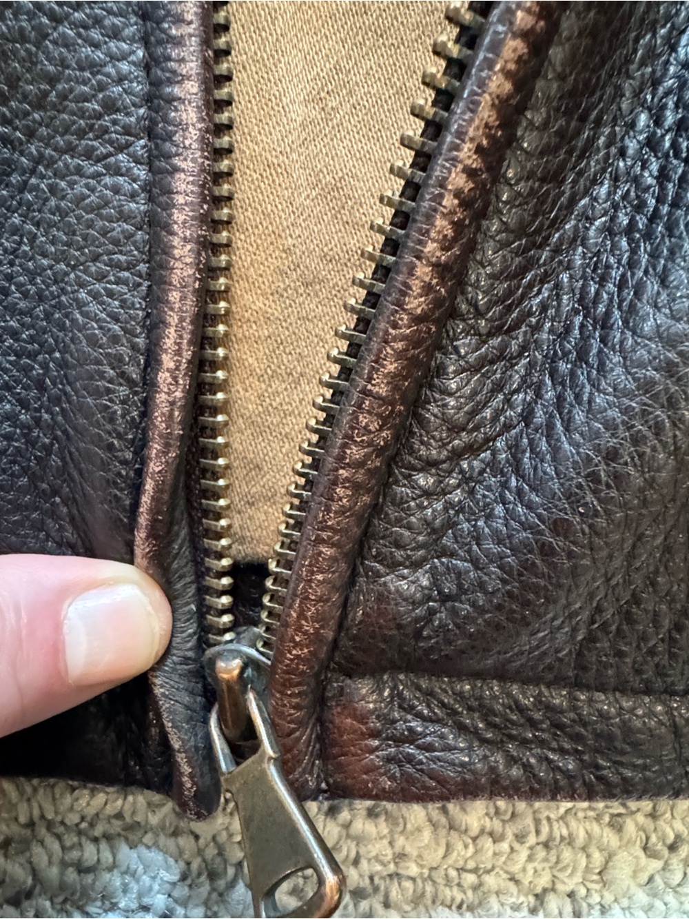 Vintage Sonoma Chocolate Brown Leather Bomber Jacket - Large - Picture 8 of 16